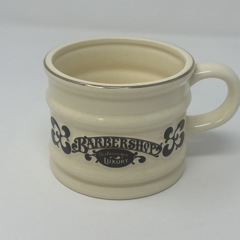 Barber Shop Coffee Mug "Old Fashion Luxury " Art Deco Print Shaving Mug Franklin